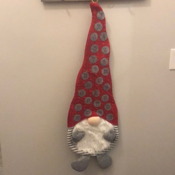 Gnome Christmas Advent Calendar Hanging Holiday Teachers Office Countdown Door - Picture 1 of 6